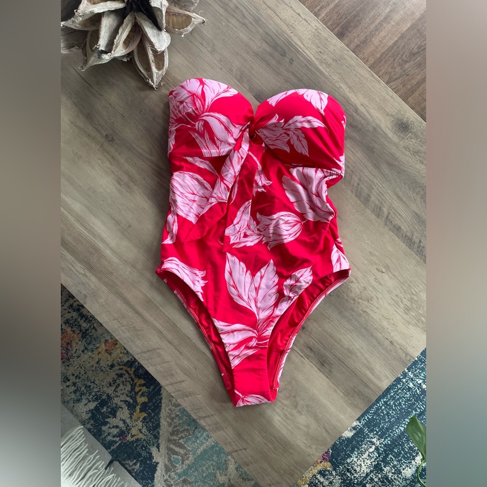 Seafolly Fleur De Bloom Twist Tie Front One Piece swimsuit